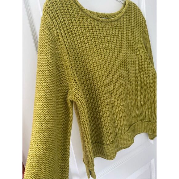 Habitat: Clothes  to Live In Green Knit Long Sleeve Sweater Sz M - Picture 14 of 14